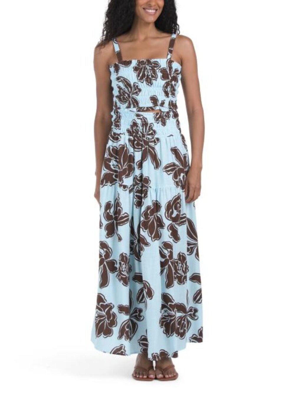 NEW with Tags Paper Heart 2 Piece Skirt Set - Light Blue / Brown - Medium